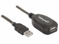 Manhattan USB-Repeater Kabel USB 2.0 A -> A St (20 m, USB 2.0), USB Kabel