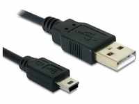 Delock USB 2.0 mini-B 5 Pin (1 m, USB 2.0), USB Kabel