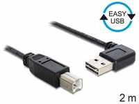 Delock USB A – USB B (2 m, USB 2.0), USB Kabel