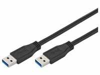 Monacor Goobay USB Anschlusskabel A/A 3.0 (3 m, USB 3.0), USB Kabel
