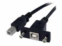 StarTech 90cm USB B auf B Blendenmontage Kabel - Bu/St - USB Verlängerungskabel -