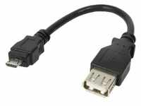 LogiLink USB A – Micro USB B (0.08 m, USB 2.0), USB Kabel