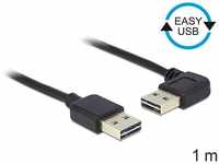 Delock 83464, Delock USB2.0 Easy Kabel, A-St.-A.St., gewinkelt (1 m, USB 2.0)