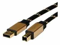 Roline Gold USB 2.0 (3 m, USB 2.0), USB Kabel