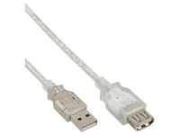 InLine USB 2.0 Verlängerung, St/Bu Typ A (3 m, USB 2.0), USB Kabel