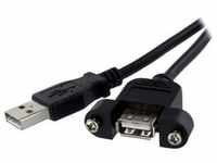 StarTech 90cm USB A Blendenmontage Kabel Bu/St - USB Verlängerungskabel -