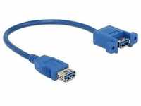 Delock USB3.0 Kabel, 25cm, A-A, zum Einbau (0.25 m, USB 3.0), USB Kabel