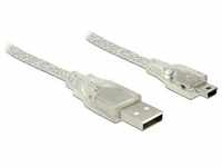 Delock Kabel USB A Stecker USB Mini-B Stecker 5,0 m (5 m, USB 2.0), USB Kabel