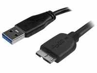 StarTech 3m schlankes SuperSpeed USB 3.0 A auf Micro B Kabel - St/St - USB 3.0
