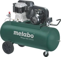Metabo 601543000, Metabo Mega 650-270 D (270 l, 11 Bar) (601543000) Schwarz