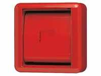 JUNG APWG 800 AP Abdeckung 860WGLRT mit Glasscheibe rot, Taster + Schalter, Rot
