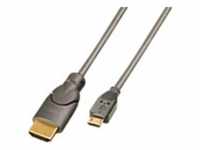 Lindy MHL (Micro USB) — HDMI (Typ A) (2 m, HDMI, USB), Video Kabel