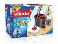 Vileda EasyWring und Clean Wischmop Set, Reinigungsutensil, Grau, Rot