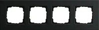Gira 0214126, Gira Abdeckrahmen 4f Esprit Alum.Schwarz 0214126 (0214126)