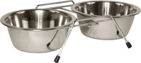 Kerbl 83406, Kerbl Doppelnapf (180 cl) (83406) Silber