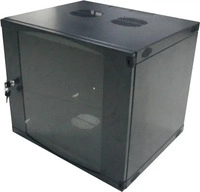 LogiLink W06F64B, LogiLink Wandschrank (6 HE, 19 Zoll Rack) (W06F64B) Grau/Schwarz