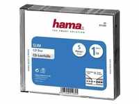 Hama CD-Leerhülle Slim, 5er-Pack, Transp, Optische Medien Zubehör