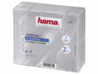 Hama CD-Double-Box 5er-Pack Transparent Jewel-Case, Optische Medien Zubehör