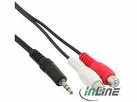 InLine 89941C, InLine Cinch/Klinke Kabel (2 m, Einstiegsklasse, 3.5mm Klinke...