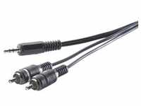 SpeaKa Professional Adapterkabel 3.5 mm Klinke 2xCinch 3 m (3 m, Cinch), Audio...
