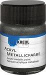 Kreul Acryl Metallicfarbe, cremig deckend, 50 ml (50 ml) (23251906) Schwarz,