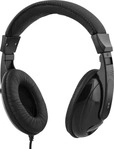 Deltaco HL-51, Deltaco Headphones, sluten, Volume Control, 2,5m Cable, Black
