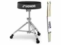 Sonor DT 4000 Schlagzeug Hocker mit Drumsticks, Weiteres Instrumenten Zubehör