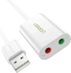 Ugreen 30143, Ugreen Externe USB Soundkarte f&uuml;r Kopfh&ouml;rer, Speakers, Headsets (USB)