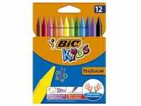 Bic, Malstifte, Kids Plastidecor Farbe Kreide (Multicolor, 12 x)