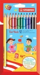 STABILO 203/2-12, STABILO Trio dick Dreikant-Buntstift mit Spitzer (12x) (203/2-12)