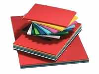 Folia, Bastelpapier, Tonkarton, DIN A2, 160 g/qm, glatt, farbig sortiert (160 g/m2, 1