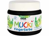 Mucki 23112, Mucki Fingerfarbe (Black, 150 ml) Schwarz