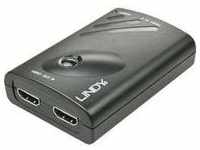 Lindy DisplayPort 1.2 to 2x HDMI Converter, Switch Box