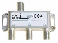 WISI DM 03 B Cable splitter Silber, SAT Zubehör, Silber, Weiss