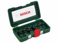 Bosch Professional Zubehör, Fräser, HM-Fräser-Set mit 1/4-Zoll Schaft, 6-teilig