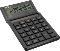 Twen 571 SCHWARZ, Twen Tischrechner Eco 10, solarbetrieben, 10-stelliges Display, MU-