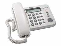 Panasonic KX-TS560 DECT telephone Caller ID White, Telefon, Weiss