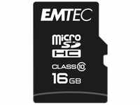 Emtec ECMSDM16GHC10CG, Emtec MicroSD Card SDHC CL.10 inkl. Adapter (microSDHC, 16 GB,