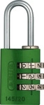 Abus 46608, Abus Zahlenschloss 145/20 Lock-Tag Gr&uuml;n Aluminium (46608)