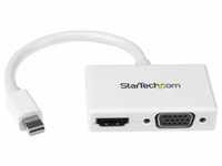StarTech MDP TO HDMI OR VGA CONVERTER (Mini DP, 25 cm), Data + Video Adapter, Weiss