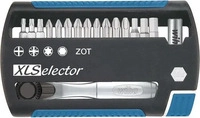 Wiha WH36951, Wiha Bit Set XLSelector Standard 25 mm gemischt 17-tlg. mit Bitratsche