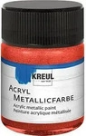 Kreul 77573, Kreul Acryl Metallicfarbe, cremig deckend, 50 ml (50 ml) (77573) Rot,