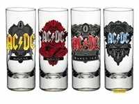 KKL AC/DC Set 4 verres à shot Black Ice, Cocktailgläser, Mehrfarbig