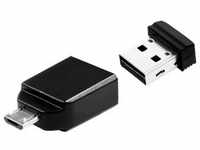 Verbatim Nano inkl. OTG Adaptor (16 GB, Micro USB, USB A, USB 2.0), USB Stick,