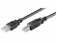 Goobay Goobay USB 2.0 Hi-Speed Kabel, Schwarz, 3 m (3 m, USB 2.0), USB Kabel