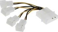 Aquatuning 33341A, Aquatuning Adapter (5 cm, 3 Pin, 4 pin Molex) (33341A)