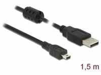 Delock USB Typ-A USB Mini-B (1.50 m, USB 2.0), USB Kabel