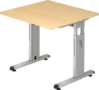 Hammerbacher VOS08/3/G, Hammerbacher Schreibtisch C-Fuss 80x80cm Ahorn/Graphit