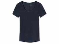 Schiesser, Damen, Shirt, Unterhemd Casual Stretch, Blau, (L)