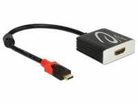 Delock Monitoradapter USB Typ-C zu HDMI (HDMI, 20 cm), Data + Video Adapter, Schwarz